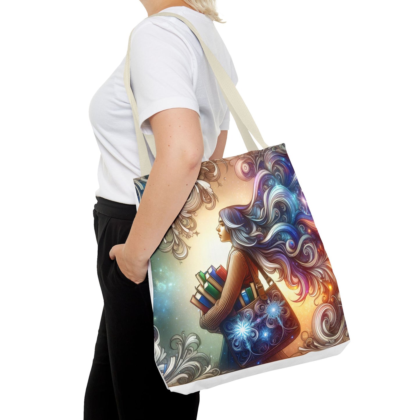 Dreamy Literary Tote Bag - Book Lover's Gift with Inspirational Design