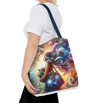 Dreamy Literary Tote Bag - Book Lover's Gift with Inspirational Design