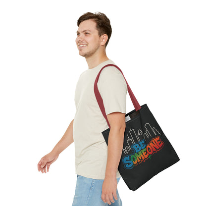 Be Someone Houston Skyline Carry‑All, 100% Polyester Canvas-Style Shoulder Tote Bag, An Inspirational TX Gift for the Street Art Lover
