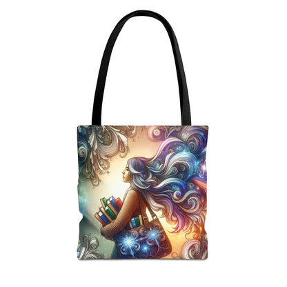 Dreamy Literary Tote Bag - Book Lover's Gift with Inspirational Design