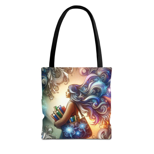 Dreamy Literary Tote Bag - Book Lover's Gift with Inspirational Design