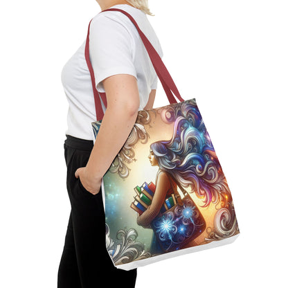 Dreamy Literary Tote Bag - Book Lover's Gift with Inspirational Design