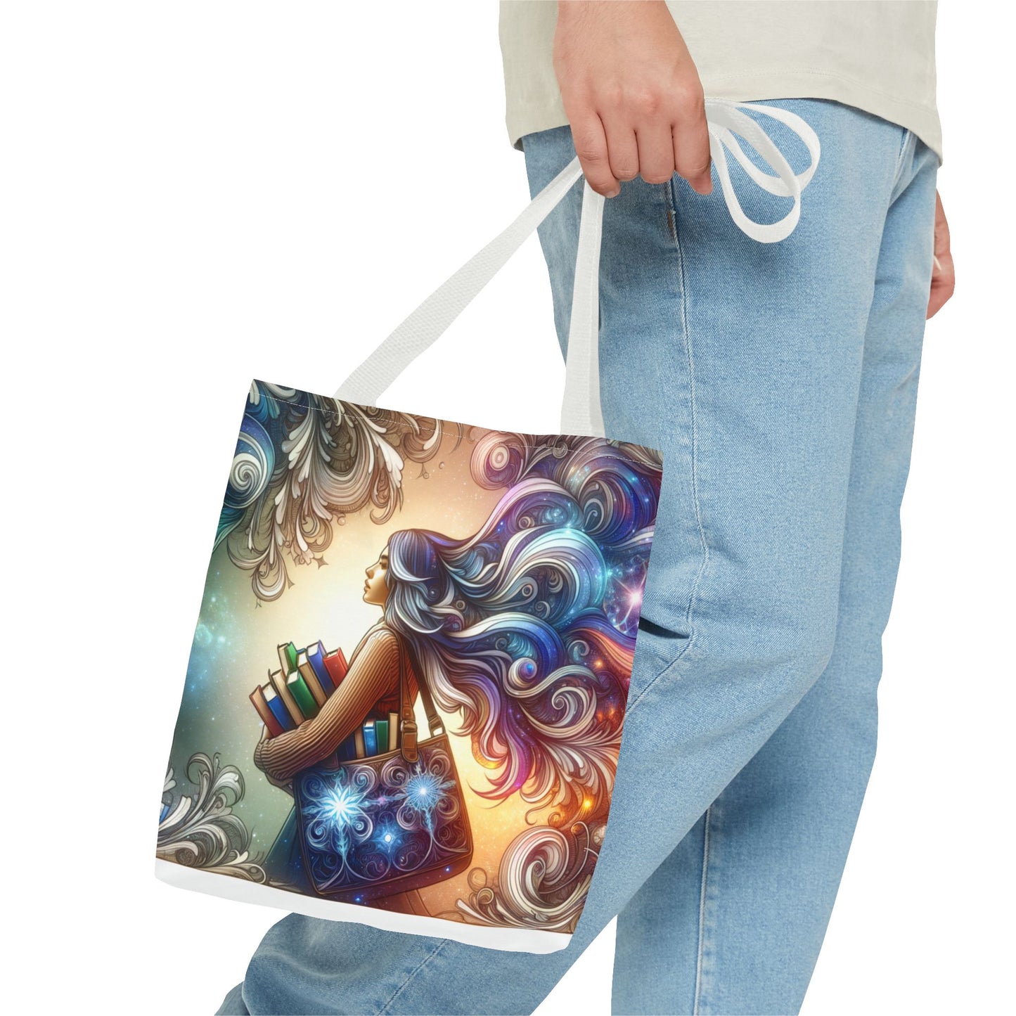 Dreamy Literary Tote Bag - Book Lover's Gift with Inspirational Design